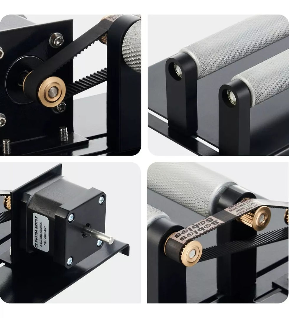 Miniatura: Rotary pequeño / Eje rotativo para máquina láser CO2 - Grafeno