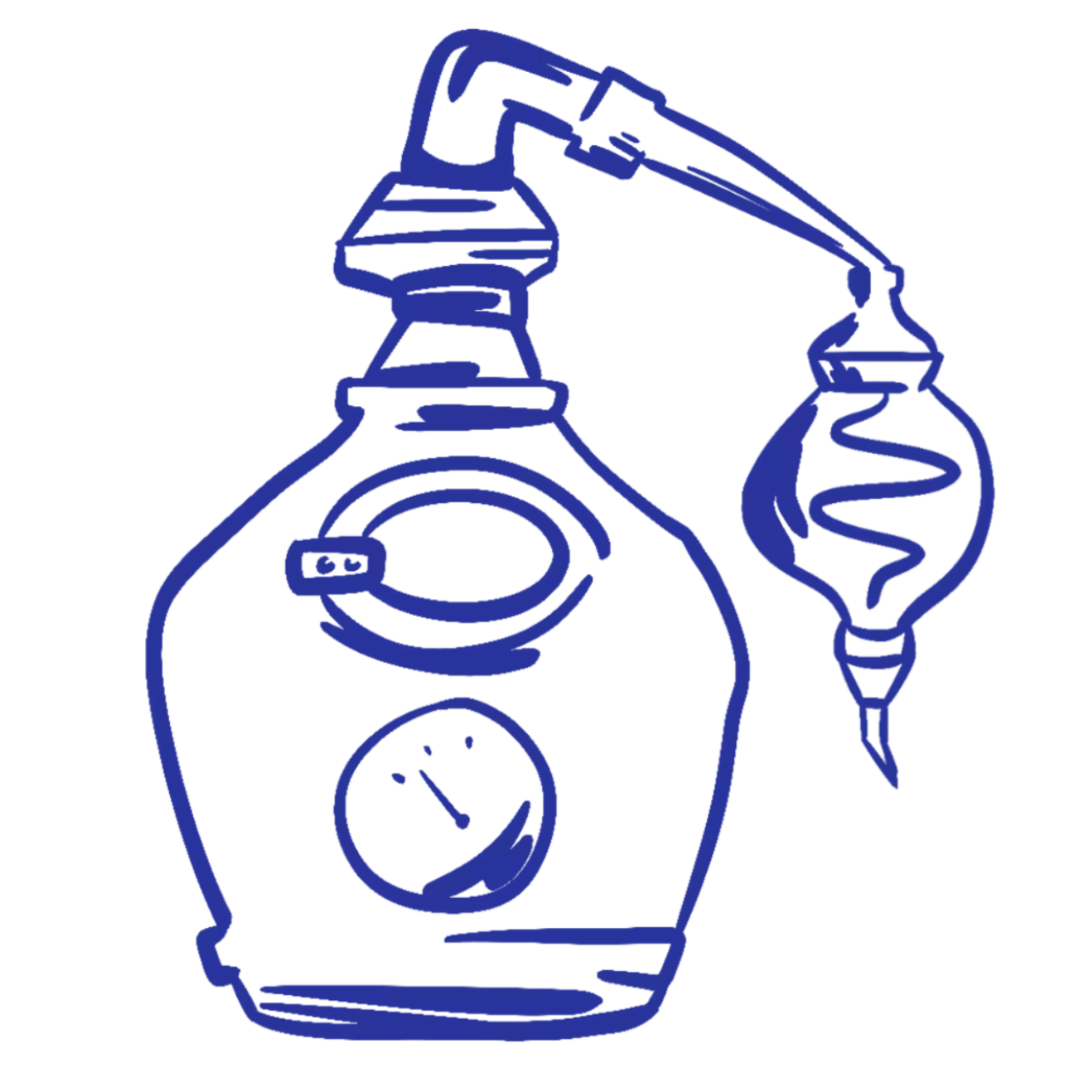 Alambic dessin Du Grand Nez, producteur de gin bio français, Lot et Garonne.webp