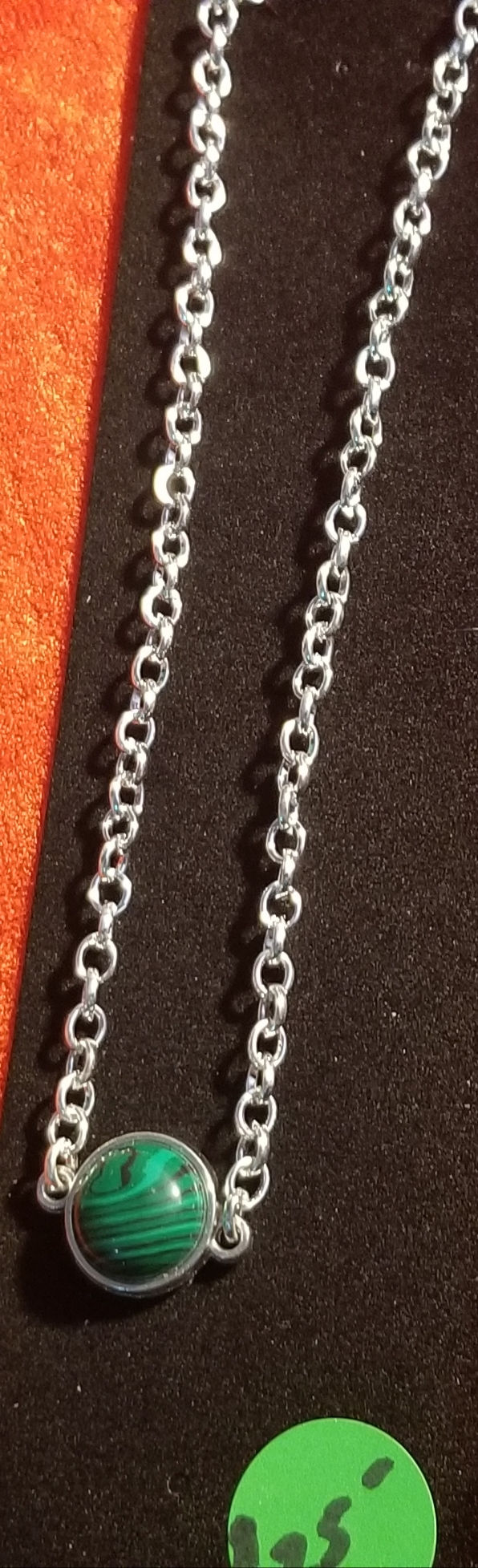 Thumbnail: Handcrafted Reiki infused silver chain necklaces with stone pendelums or pendant