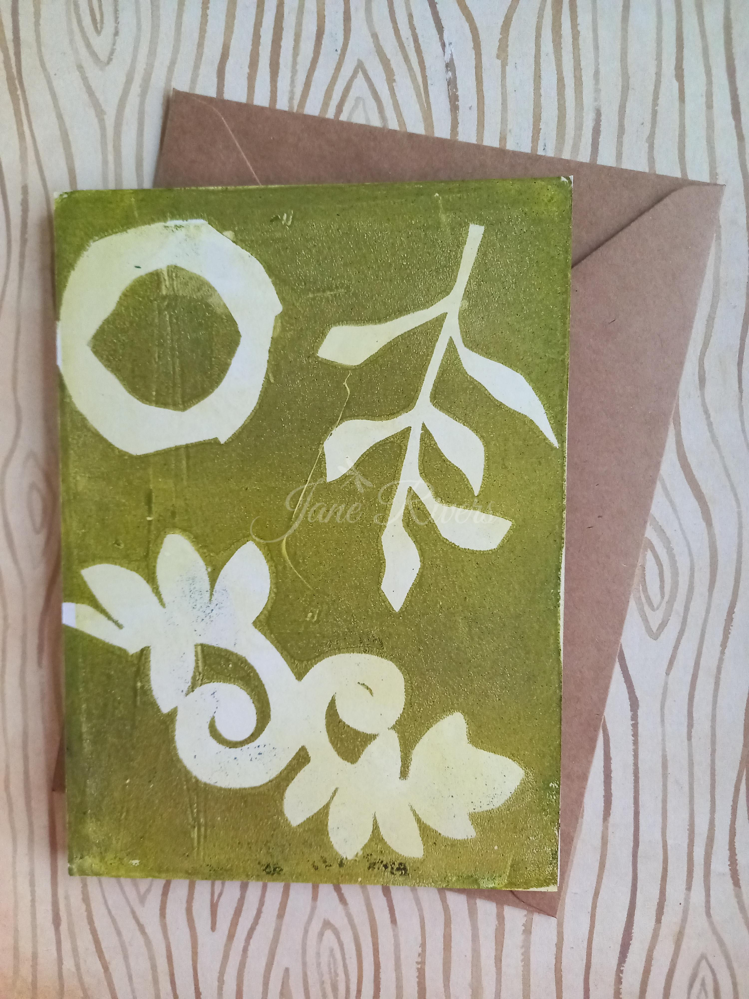 Handmade Card ~ Spring Green Leaf