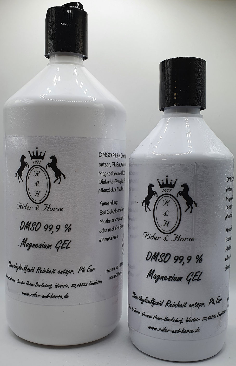 DMSO 99,9 Magnesium GEL 50/50, 60/40 und 70/30 Rider & Horse