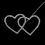 Thumbnail: Forever & Always... Crystal Double Heart Bouquet Jewel BQ 223 (Silver or Gold)