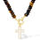 Thumbnail: Julep Lane Tortoise Stone II Necklace styled with Latique Cross Charm in pavé detail and gold-filled clasp