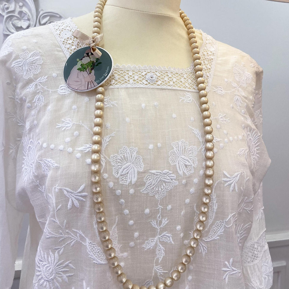 Miniature : Sautoir CHAMPAGNE et sa nacre «Lisa»