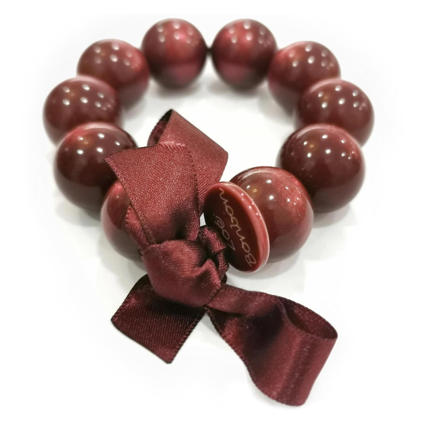 Pearl bracelet L - WINE