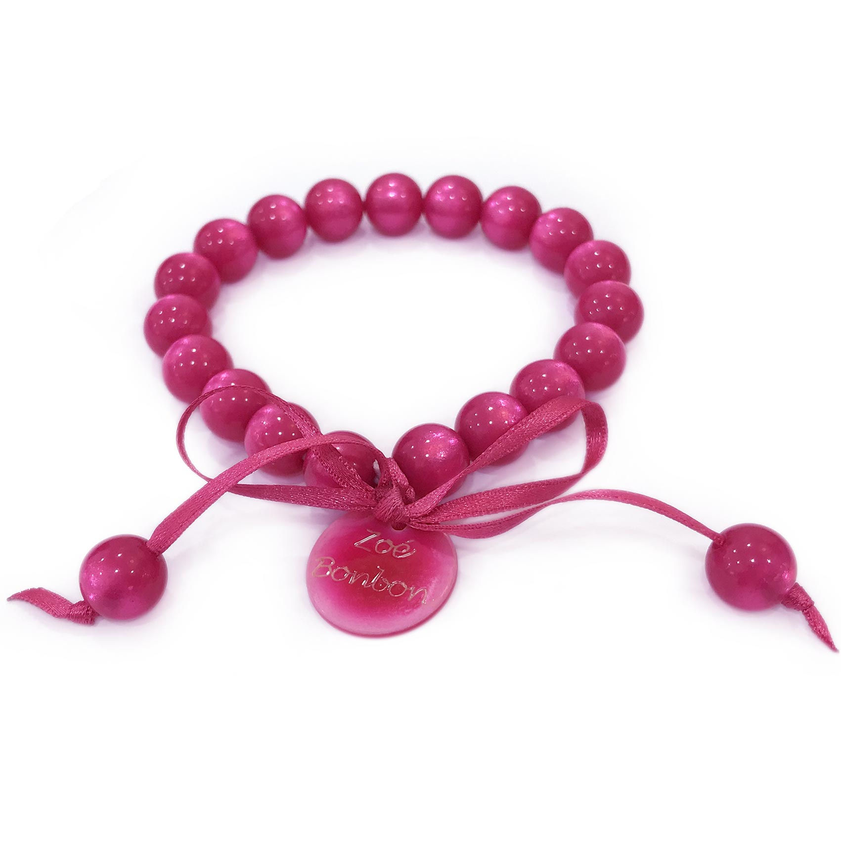 Pearl bracelet S - FUSCHIA
