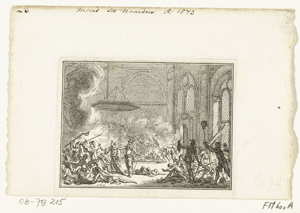 Moord in een kerk te Naarden, 1572, Simon Fokke, 1782–1784