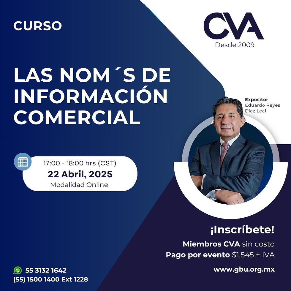 CVA | LAS NOM´S DE INFORMACIÓN COMERCIAL