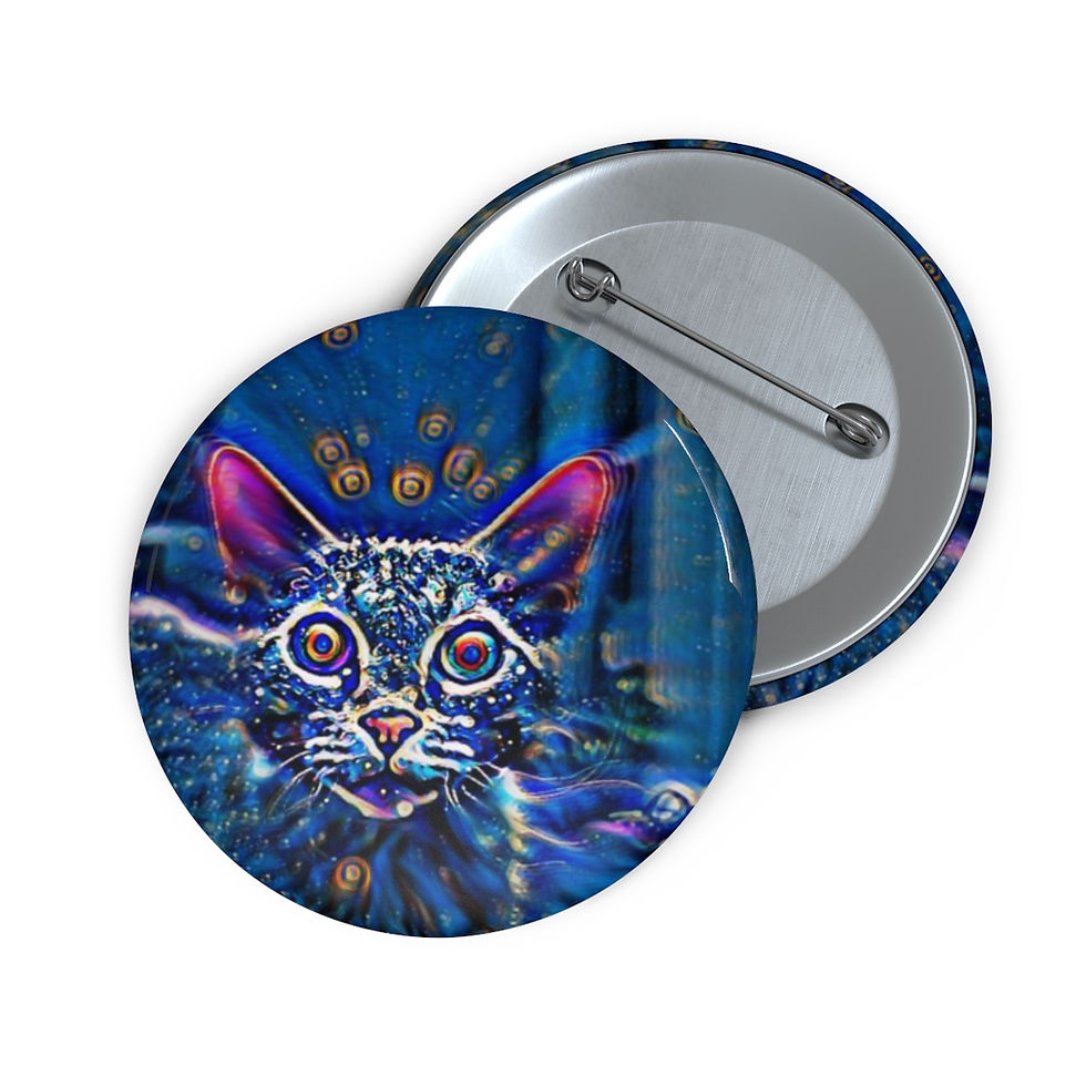 Thumbnail: Aziz The Cat Button Pin