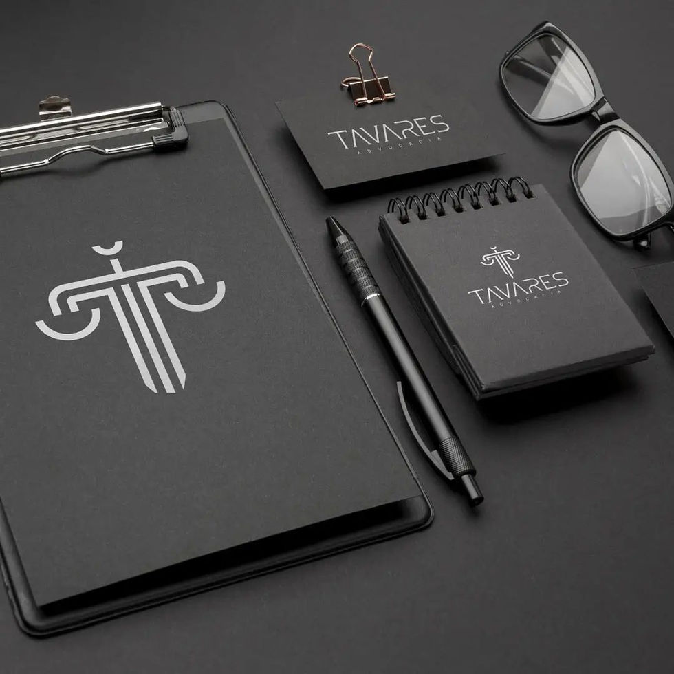 Esta é uma representação gráfica para que o cliente possa observar a identidade visual na prática. Cartões de visita, papel timbrado, caderno de anotações, cartão interativo e outros.