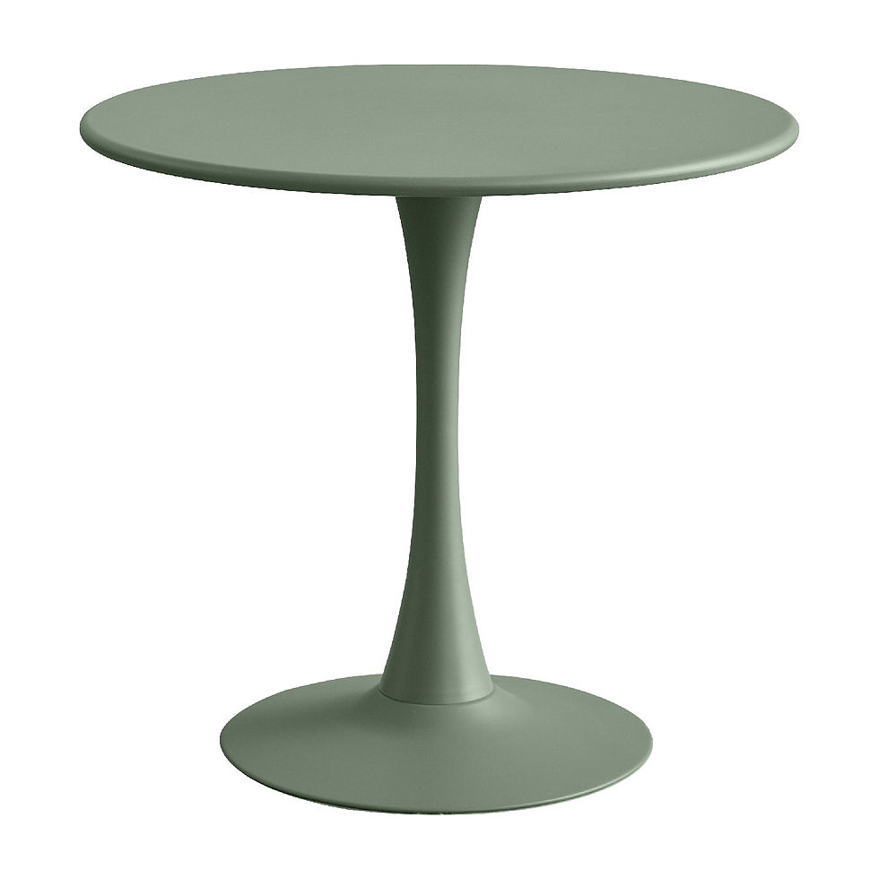 Thumbnail: Minimalist Round Metal Outdoor Pedestal Dining Table 31 Inch