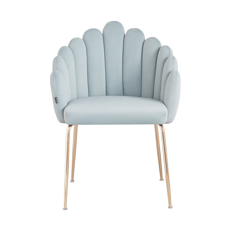 Miniatura: Luxurious Velvet Cordoba Dining Chair with Polished Gold Legs