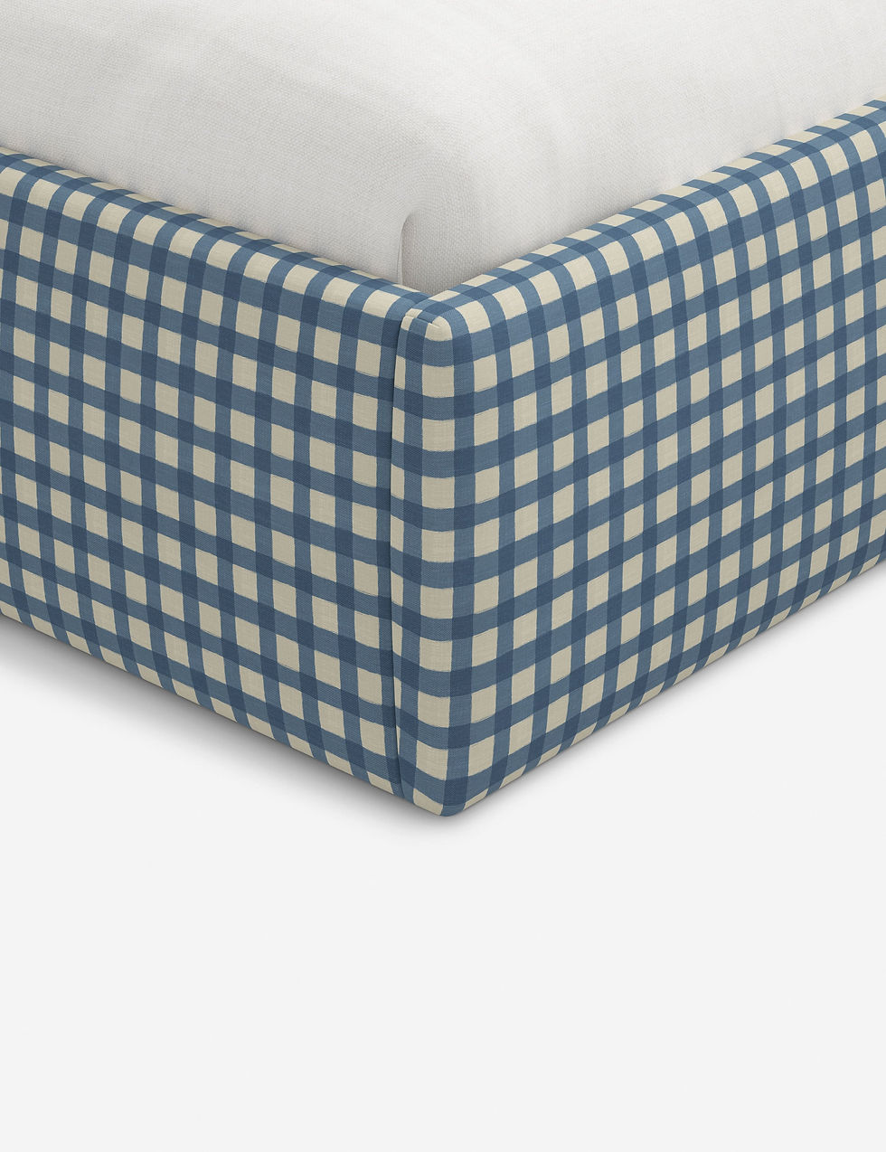 Thumbnail: Architectural Triangular Headboard Upholstered Platform Bed in Bespok
