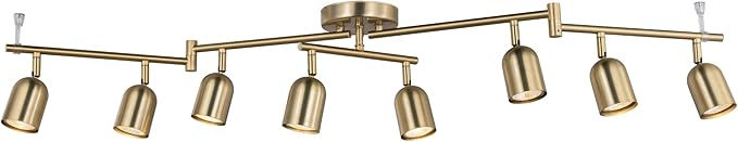 Thumbnail: Modern 8 Light Matte Brass Adjustable Track Lighting Kit