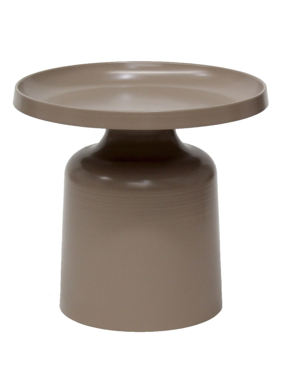 Modern Caliz Fossil Round Outdoor Side Table Weather Resistant