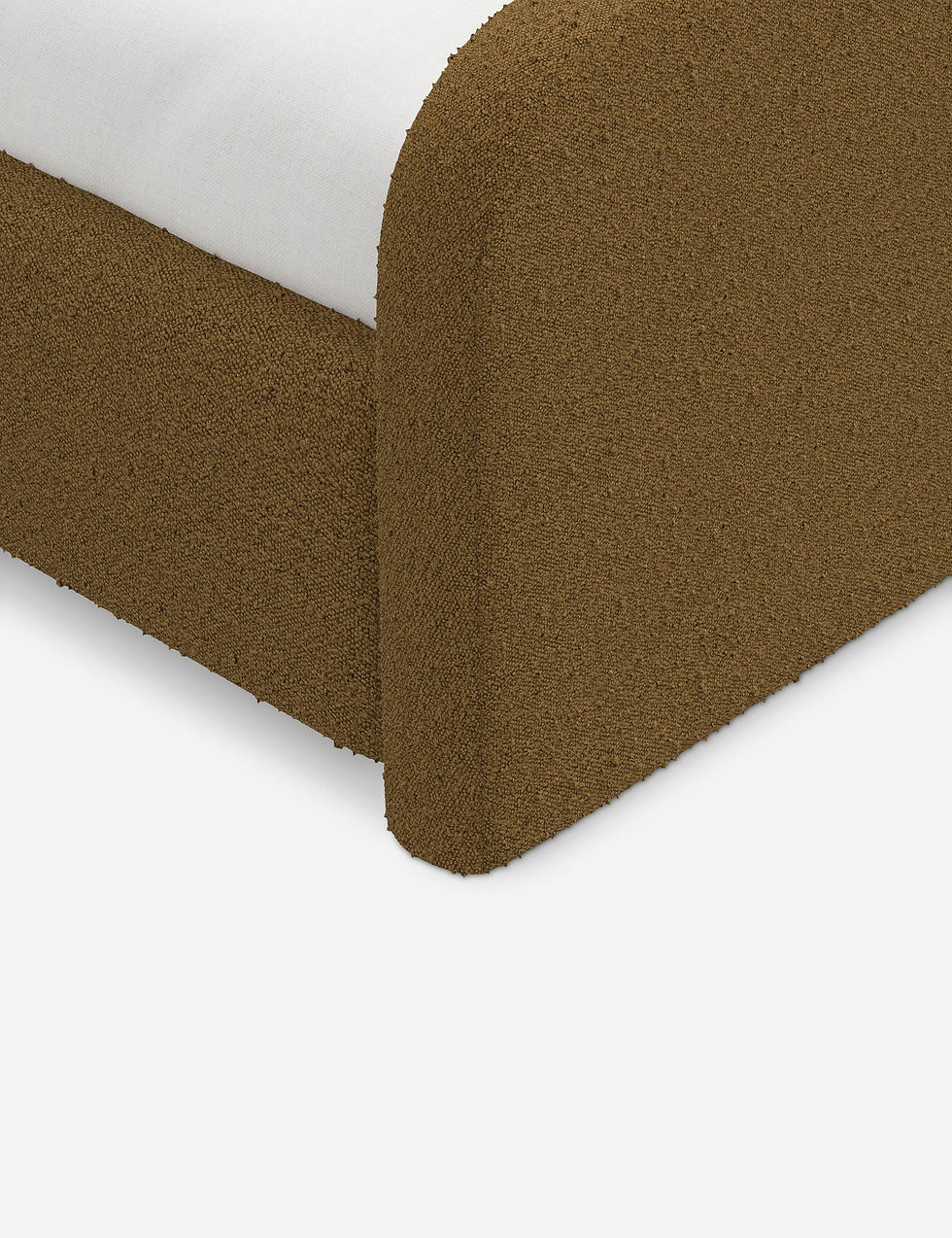 Miniatura: Nabiha Upholstered Platform Bed With Footboard Modern Rounded Headboard