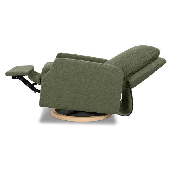 Thumbnail: Contemporary Swivel Glider Recliner Armchair in Premium Fabric