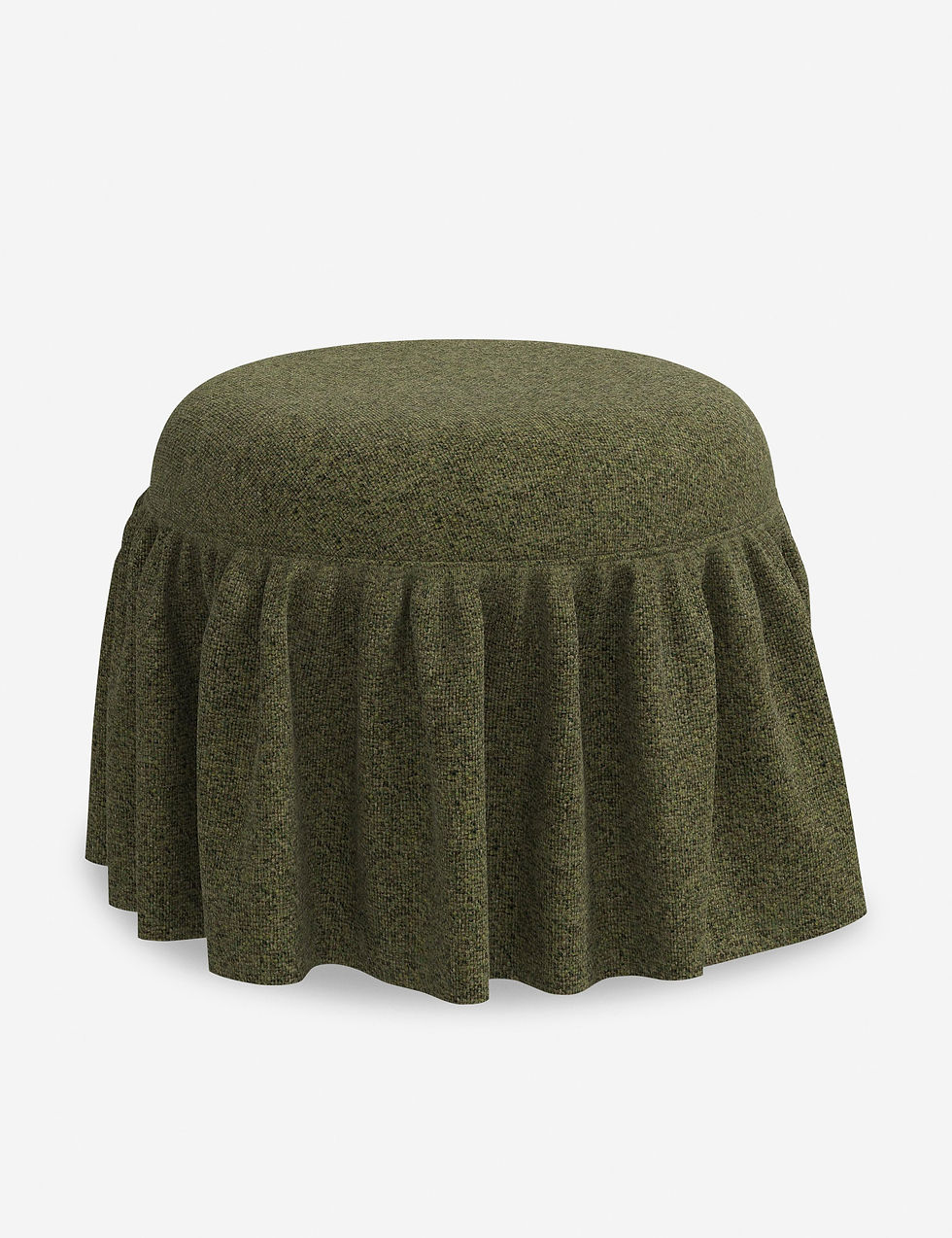 Miniatura: Charming Skirted Leary Ottoman in Premium Bespoke Upholstery