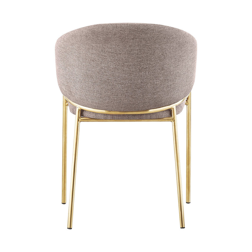 Thumbnail: Berlin Curved Dining Chair with Gold Chrome Steel Frame