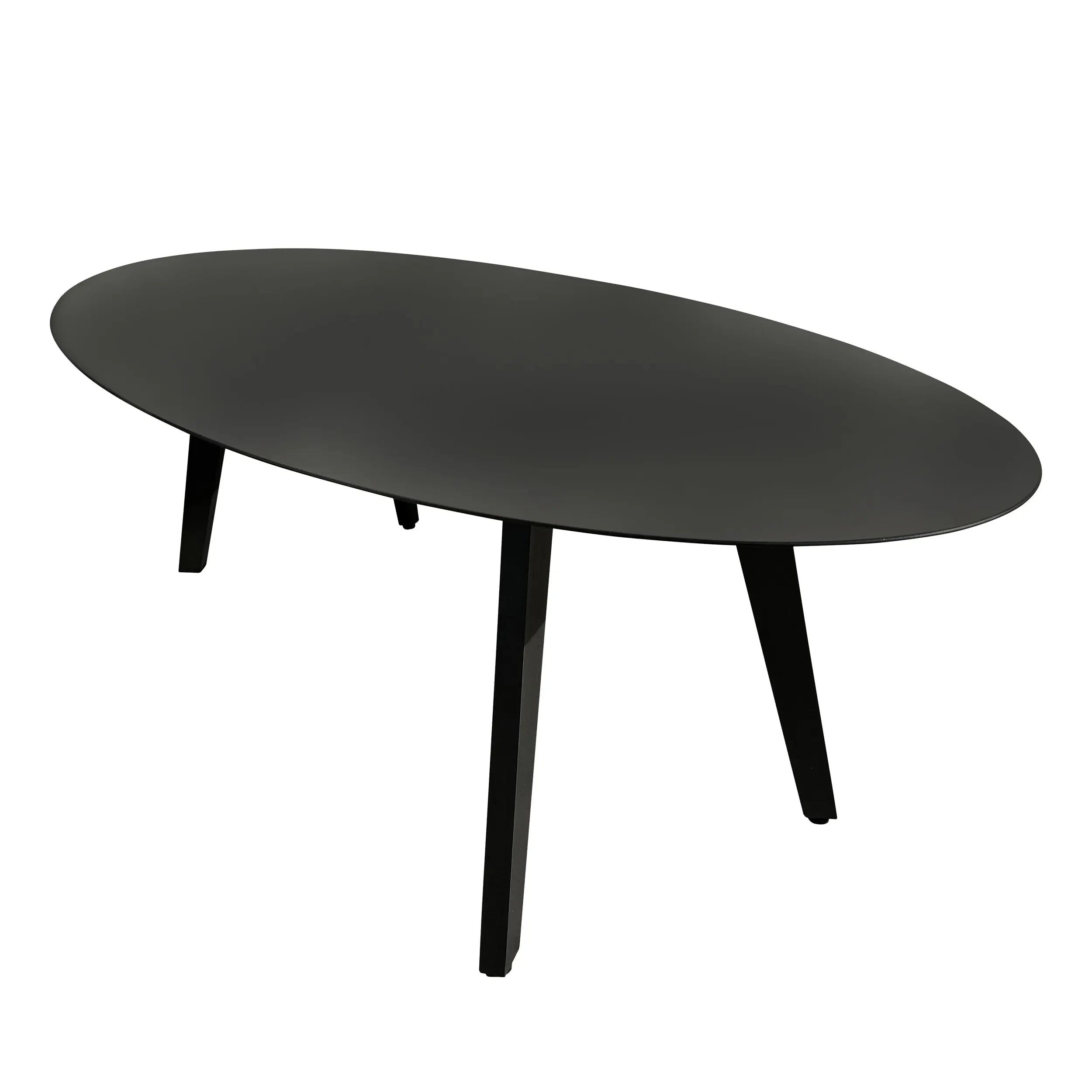 Charcoal Aluminum Outdoor Dining Table Large 8 Seat Patio