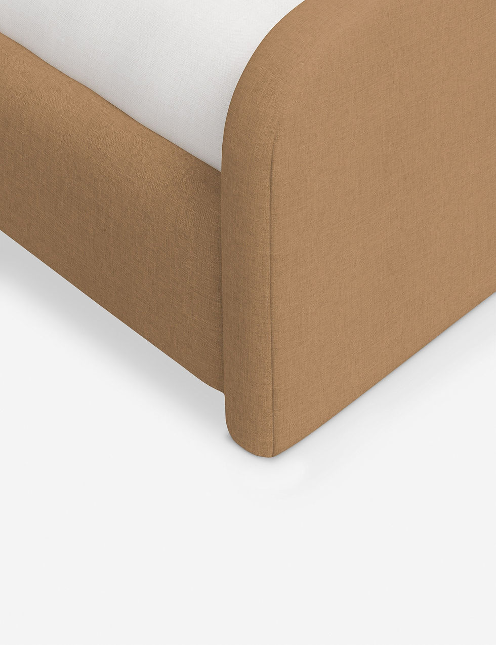 Miniatura: Nabiha Upholstered Platform Bed With Footboard Modern Rounded Headboard