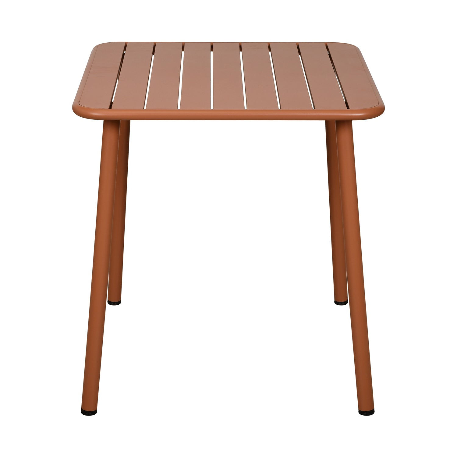 Ibiza Square Metal Slatted Outdoor Dining Table in Vibrant Colors