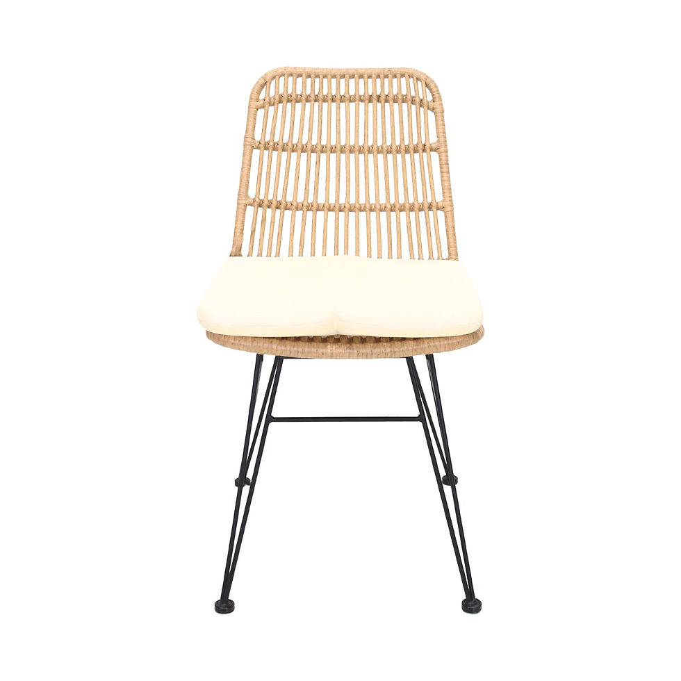 Thumbnail: Areu Synthetic Rattan Outdoor Chair with Durable Metal Frame