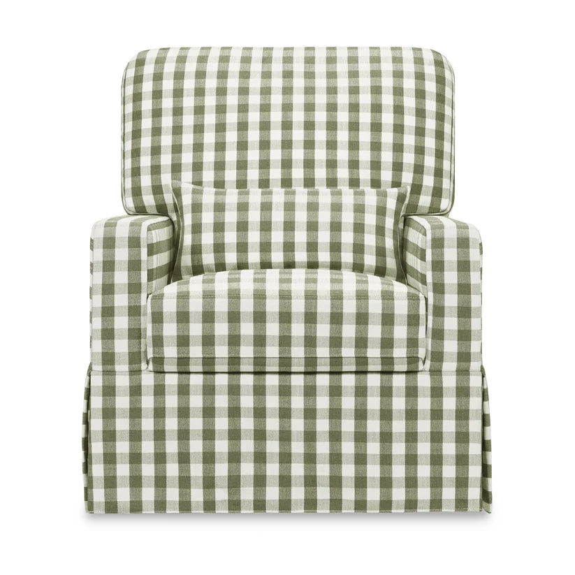 Miniatura: Modern Crawford Swivel Rocking Chair with Lumbar Support Pillow