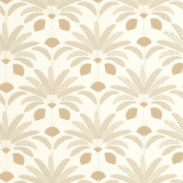 Gisele Art Deco Palm Leaf Metallic Vinyl Non-Woven Wallpaper Roll