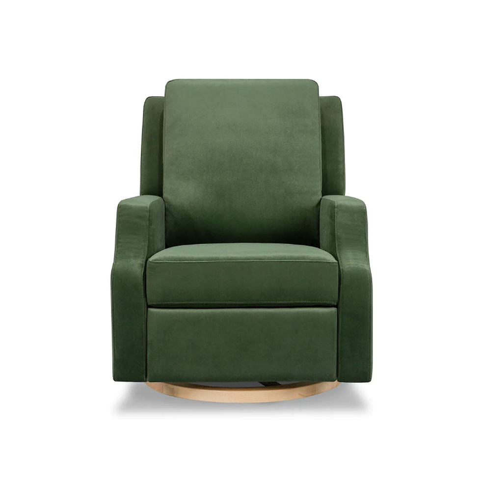 Thumbnail: Contemporary Swivel Glider Recliner Armchair in Premium Fabric