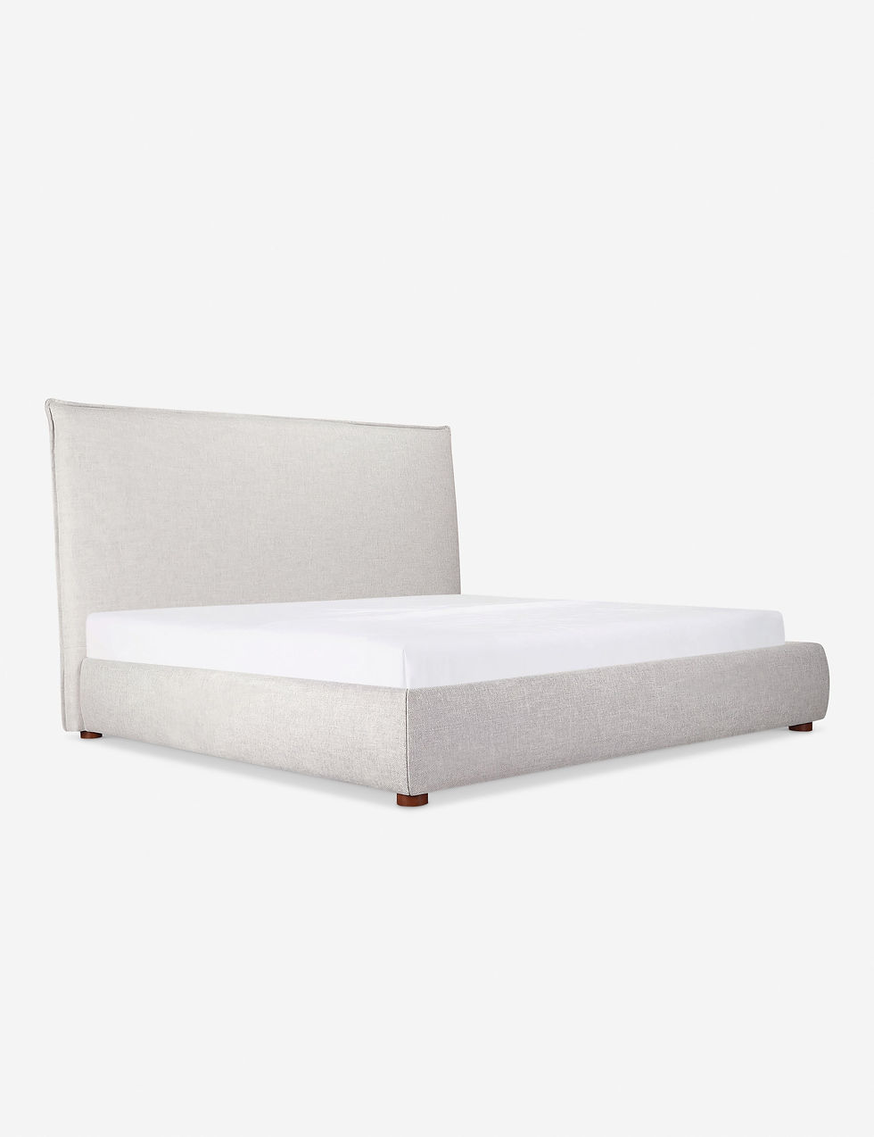 Miniatura: Cambria Coastal Modern Upholstered Linen Weave Platform Bed Frame