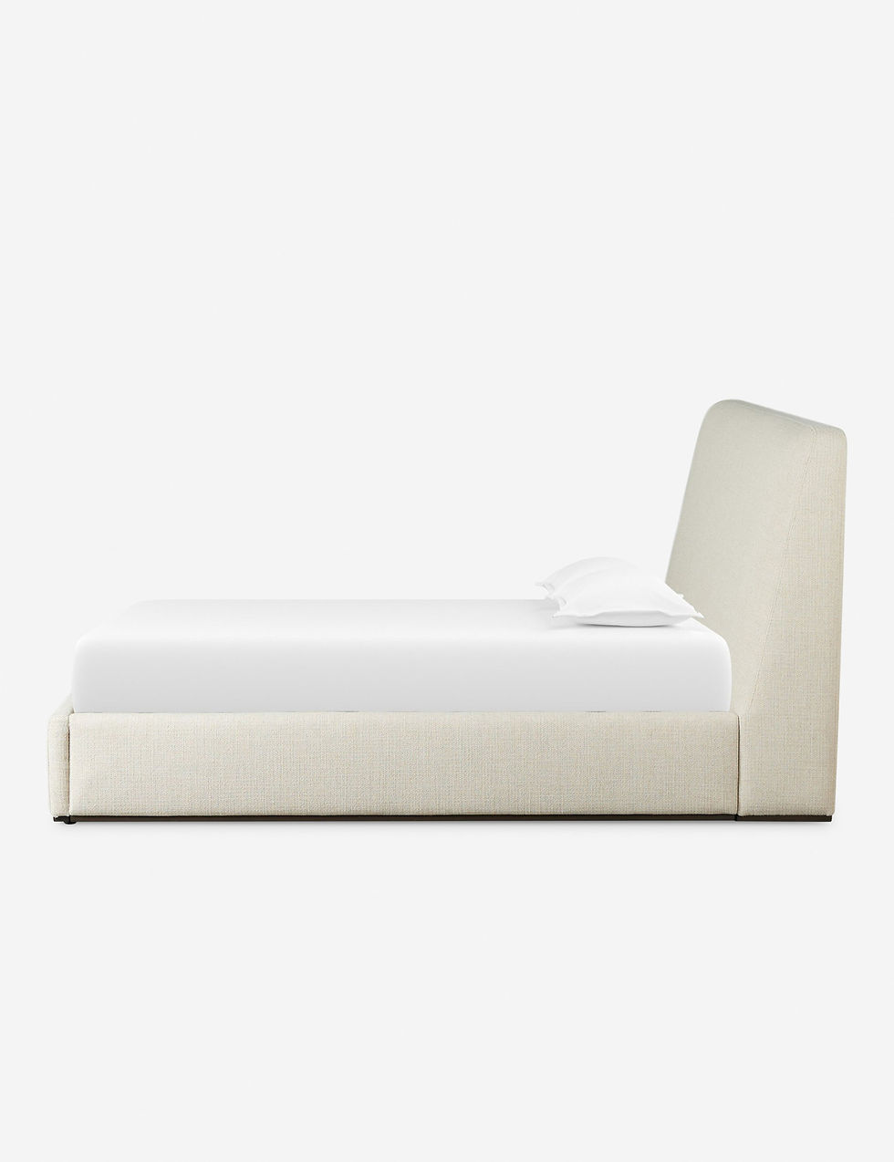 Miniatura: Shirin Upholstered Platform Bed with Curved Headboard in Flax