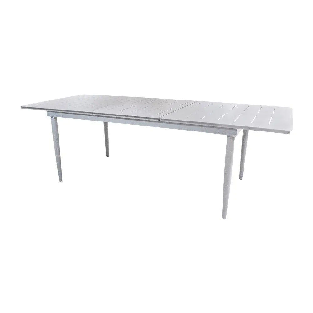White Aluminum Expandable Indoor and Outdoor Dining Table