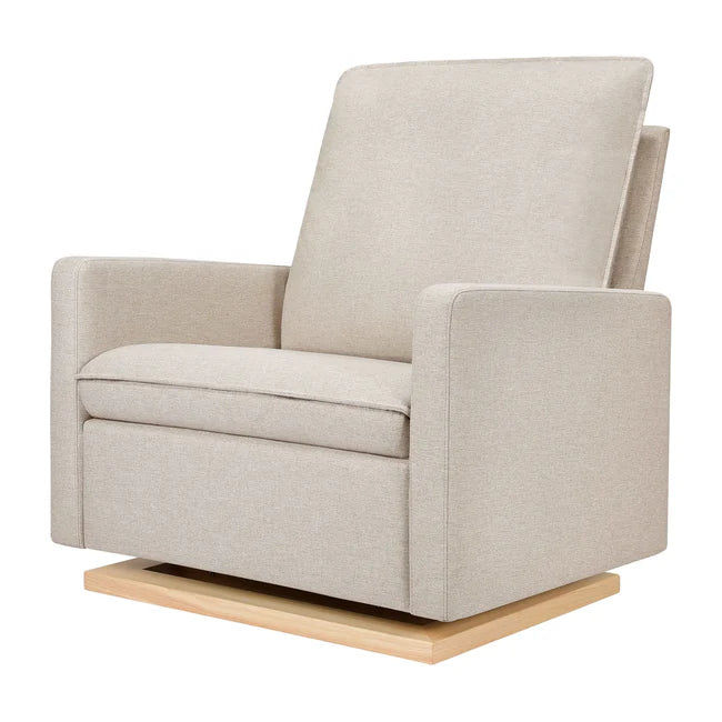Thumbnail: Extra Wide Swivel Glider Armchair with Sustainable Performance Fabric