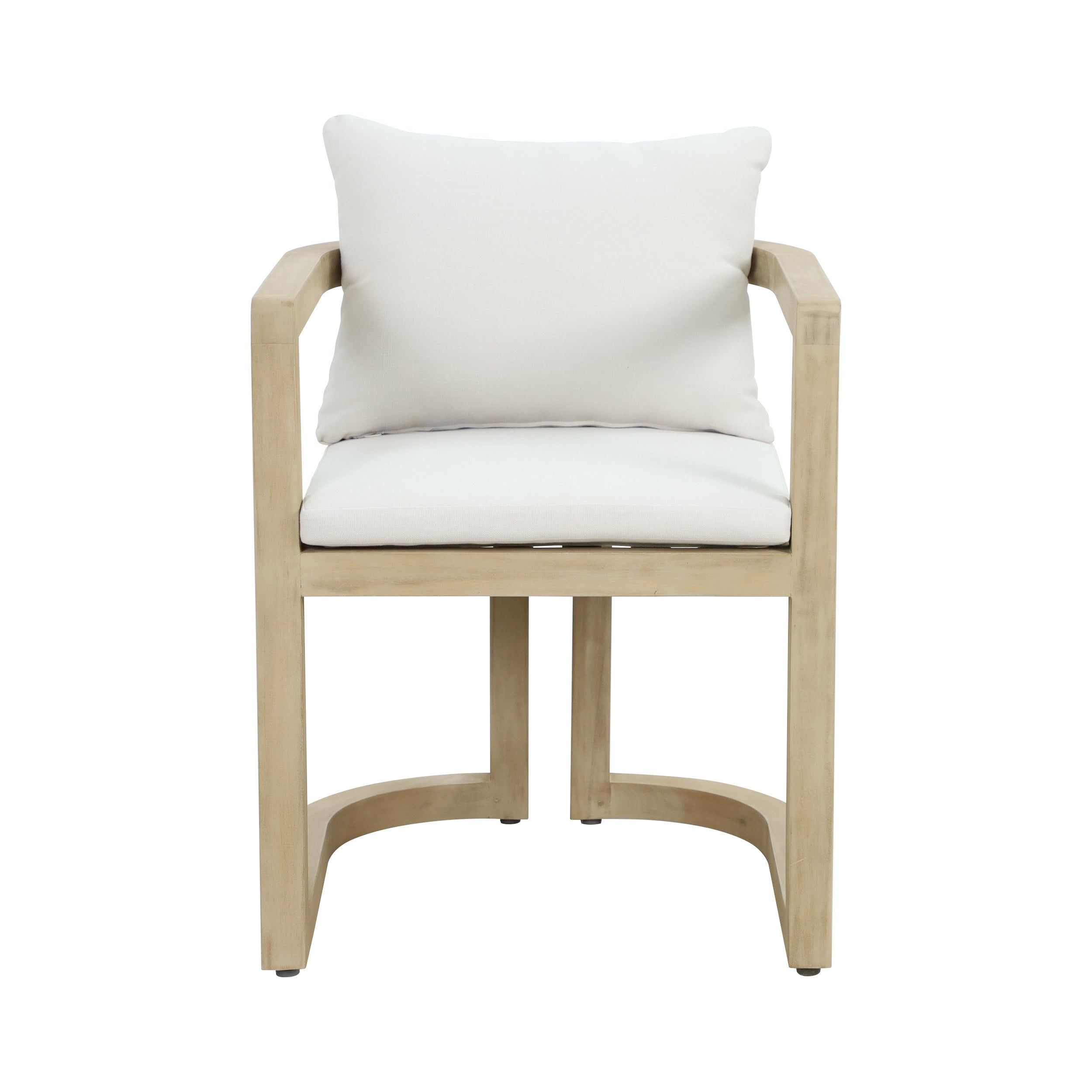 Pangea Natural Eucalyptus Wood Chair with Padded Seat