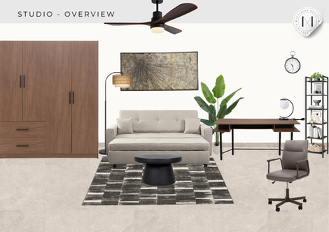 Studio Interior Design & 3D Rendering