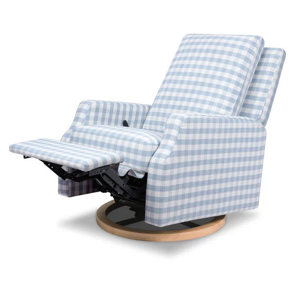 Thumbnail: Contemporary Swivel Glider Recliner Armchair in Premium Fabric