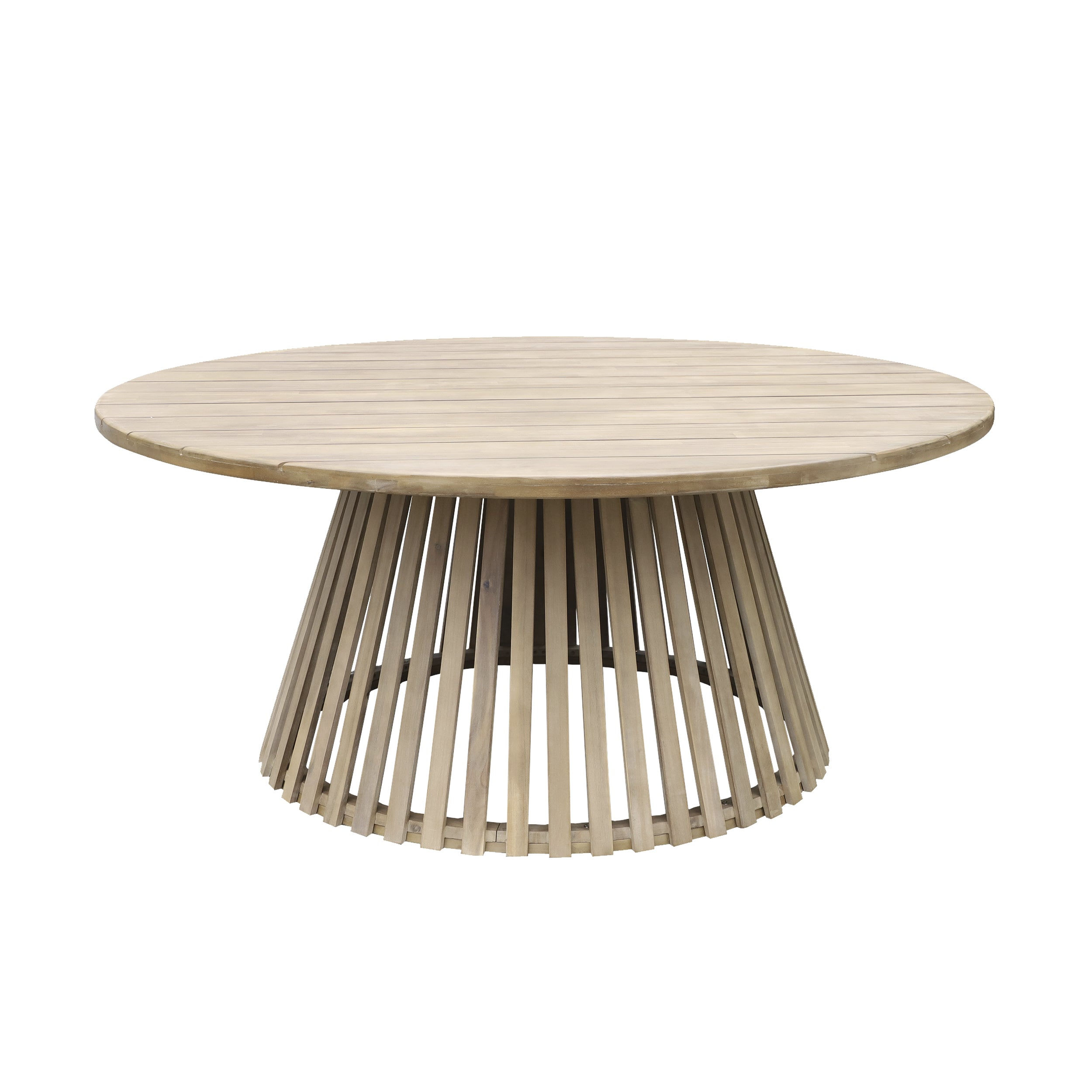 Paia 71-Inch Solid Acacia Wood Round Outdoor Dining Table