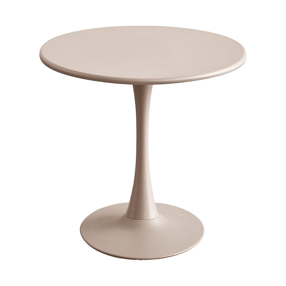 Thumbnail: Minimalist Round Metal Outdoor Pedestal Dining Table 31 Inch