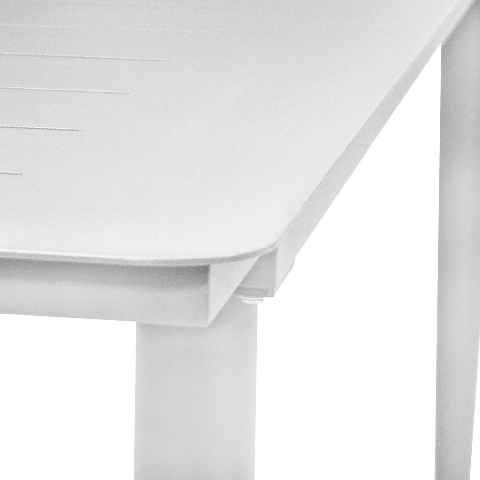 Thumbnail: White Aluminum Expandable Indoor and Outdoor Dining Table