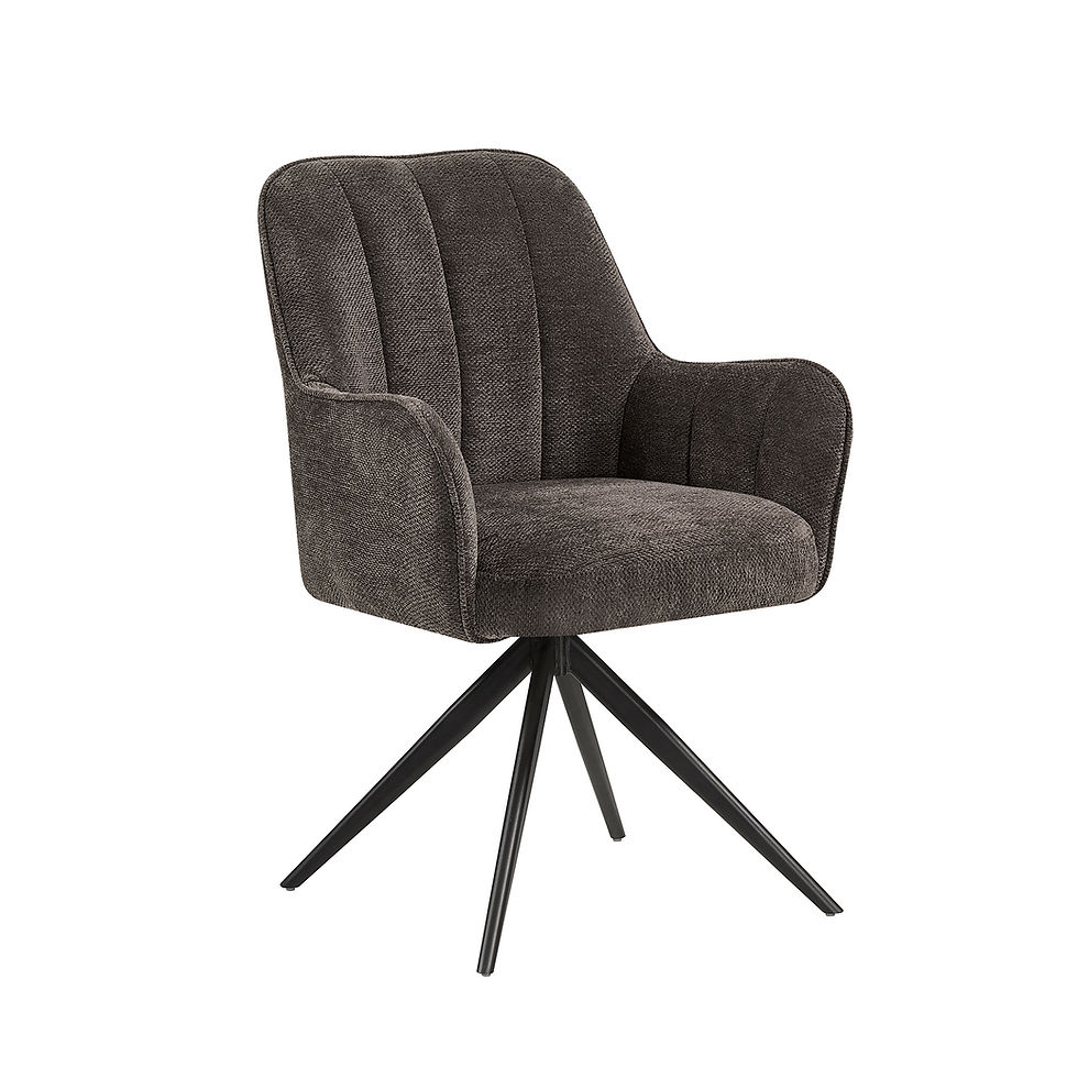 Thumbnail: Modern Swivel Amsterdam Chair with Upholstered Fabric Seat