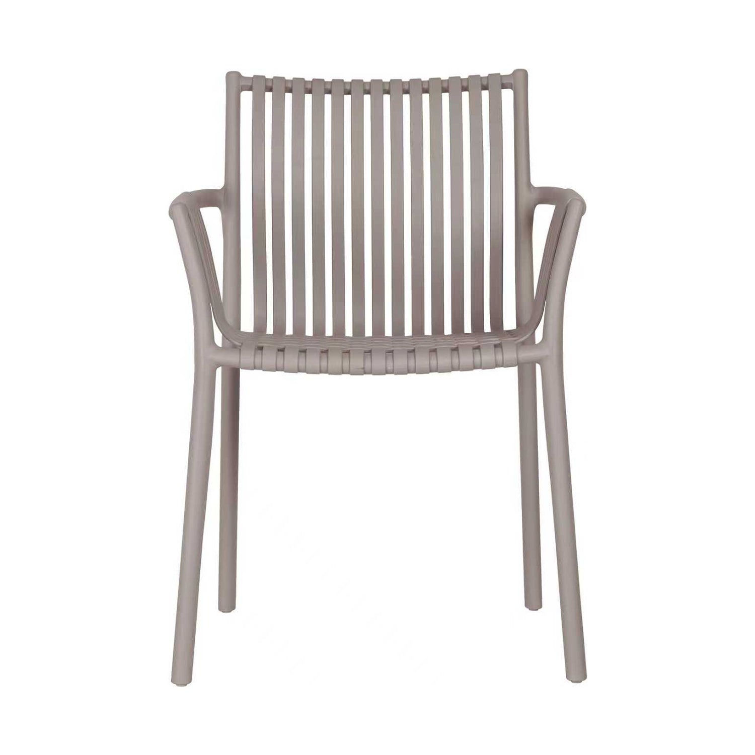 Elegant Slatted Back Ergonomic Palma Outdoor Dining Side Chair