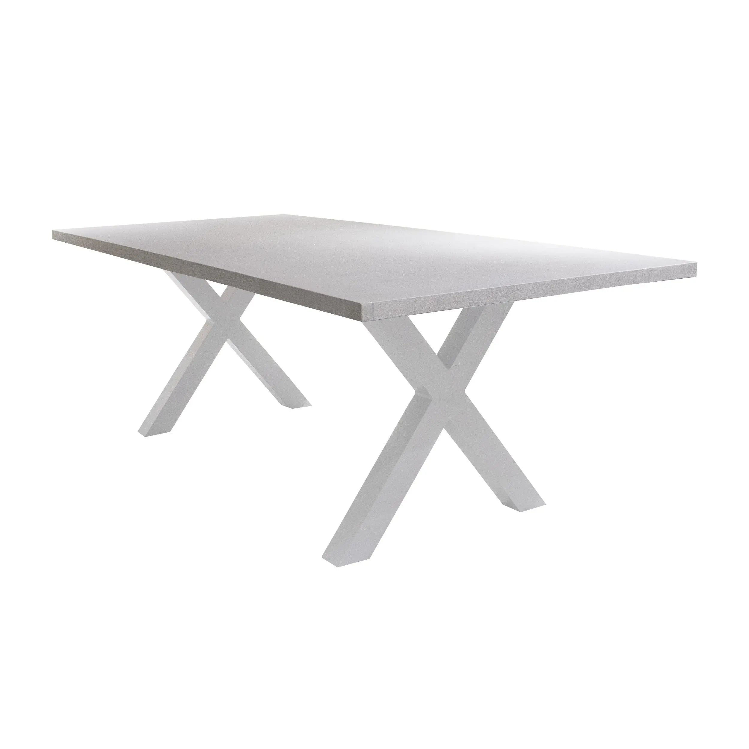 Switch Rectangular Indoor Outdoor Aluminum Dining Table with Granite Top