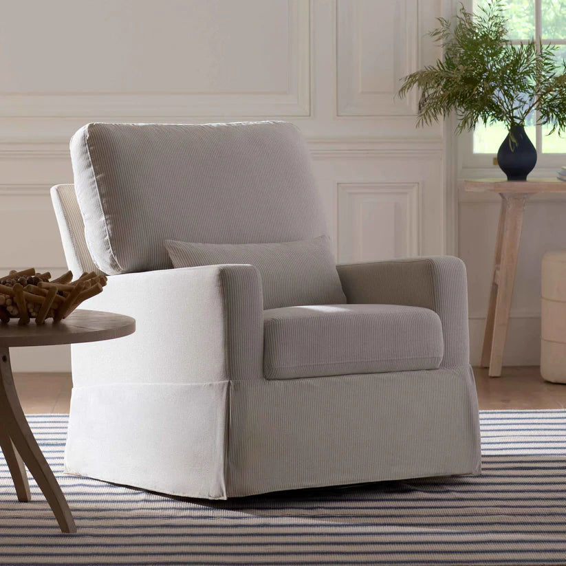 Thumbnail: Modern Crawford Swivel Rocking Chair with Lumbar Support Pillow