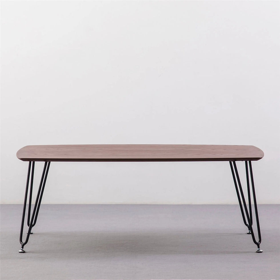 Miniatura: Modern Rectangular Industrial Coffee Table with Iron Base Frame
