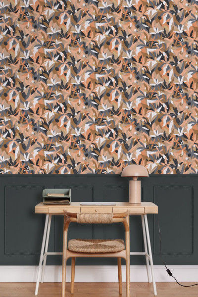 Miniatura: Nature Inspired Fauve Expressionist Non Woven Plant Motif Wallpaper