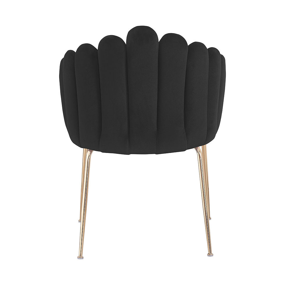 Miniatura: Luxurious Velvet Cordoba Dining Chair with Polished Gold Legs