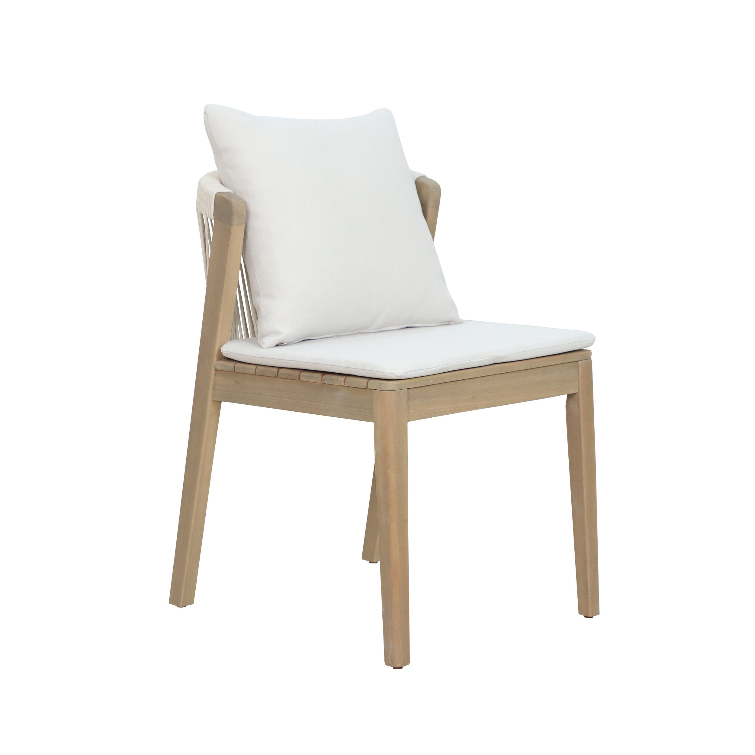 Natural Acacia Wood Nara Dining Chair with Polyester Cushion