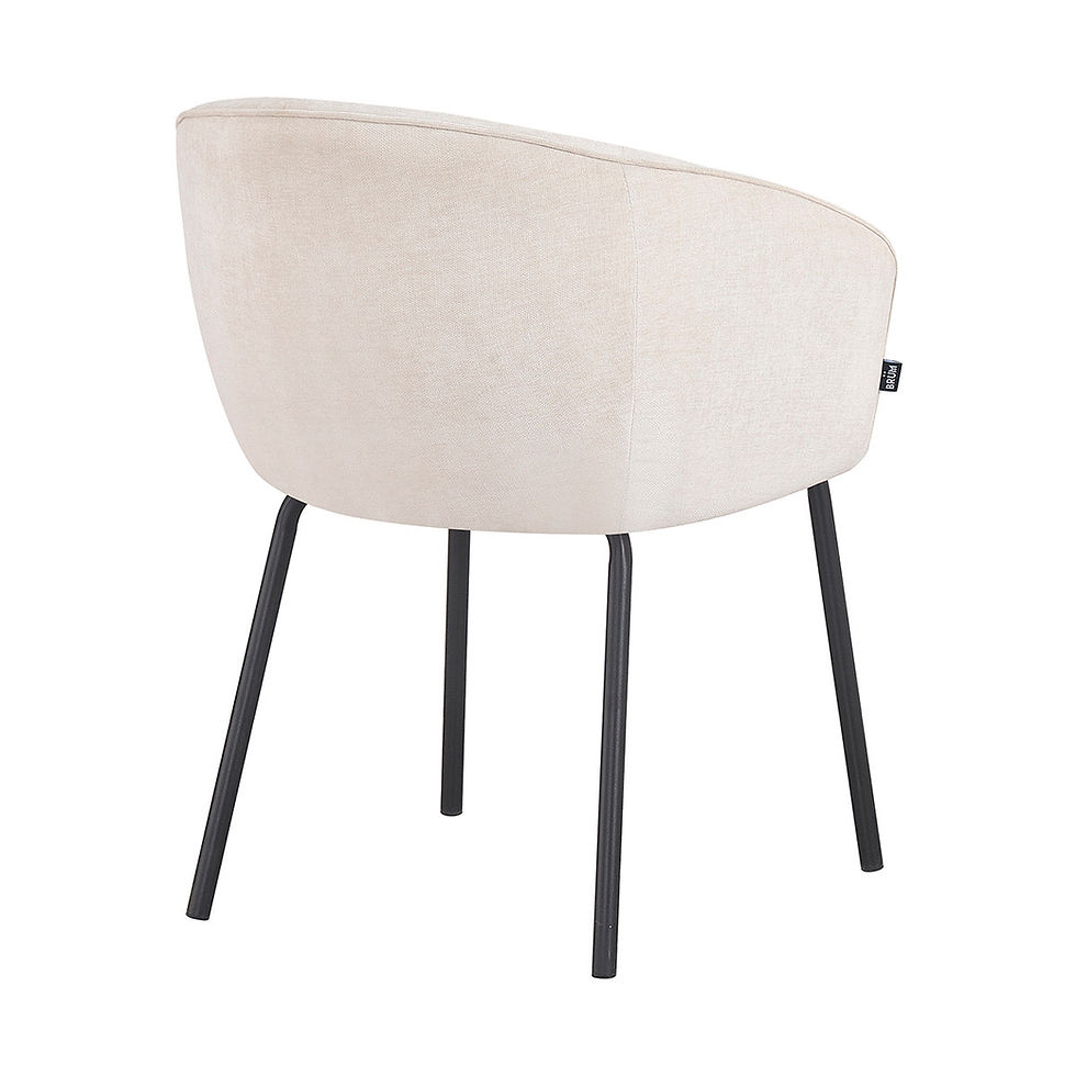 Thumbnail: Miami Modern Upholstered Dining Chair with Black Steel Legs