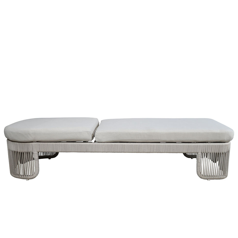 Thumbnail: Akumal White Aluminum Outdoor Lounge Chair with Adjustable Backrest